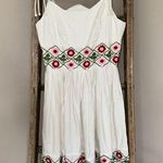 Handmade Antique  And Embroidered A-Line Pleated Dress Small Photo 0