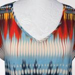 One World  Multicolor Boho V Neck Blouse Size Small Photo 1
