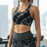 PINK - Victoria's Secret Women's PINK Sport S Black Gray Camo Sports Bra Photo 0