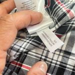 Ralph Lauren Lauren Plaid Non Iron Dress Shirt S White Black Red Blouse Photo 7