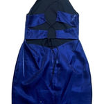 Endless Rose  Shimmery Blue Backless Mini Dress Large Photo 0
