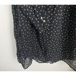 Gold Hawk Silk Mini Dress Floral Sheer Long Sleeve Cottage Prairie Flowy Romance Black Size XS Photo 2