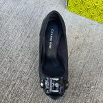 Gianni Bini  Black Heels Stiletto Platform peep toe buckle size 6 Photo 3