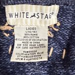 White Stag  Zip Front Sweater Vest Scarecrow Embroidered Pumpkins Fall size large Photo 7