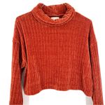 Altar'd State  Cropped Chunky Crop Turtle Neck Burnt Orange Fall Sweater Photo 2