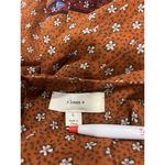 Dillards A Loves A‎ Pleated Print Dress Long Sleeve Burnt Orange Size Large Photo 2