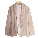 Fabletics  Sage Coat Sandstone Terry Fleece Athleisure Cozy Cardigan Size Medium Photo 1