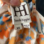 Haute Hippie  sz S red orange 100% Silk‎  spaghetti strap mini dress Photo 3