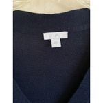 J Jill Navy Blue Linen Viscose Vneck Sheer Dress Swim Coverup Womens Small Photo 3