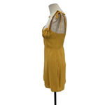 Aritzia  Wilfred Cammy Mini Dress Cairo Gold Yellow‎ Tie Sleeve Size Medium Photo 5