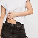 One Teaspoon One X 4040 raw hem micro mini skirt in double bass black denim 28 Photo 0