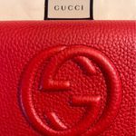 Gucci Soho Authentic Leather Wallet Red Luxurious Pebbled Leather full inclusion Photo 6