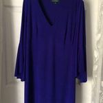 Ralph Lauren Lauren by  Flounce bell Sleeve V-Neck Dress about knee length, sz 6 Photo 1