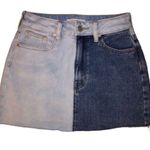 PacSun  denim cut off skirt color block size 24 Photo 0