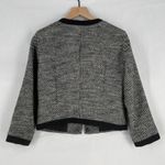 Black & White Stile Benetton Blazer Womens S Black White Tweed Casual Office Work Snap Front Photo 8