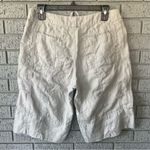 Johnny Was Pete and Greta  Shorts Womens 6 Linen Gray Bermuda Lightweight Photo 1