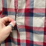 Duluth Trading Company red blue cream button down flannel cotton shirt Photo 2