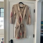 Anthropologie  Lilka Hooded Tie Front Long Line Sweater Size Small Photo 1