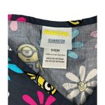 Women's Minions & Flowers Scrub Top Gray Photo 3