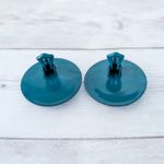 Vintage Clip On Earrings Dark Blue Photo 3