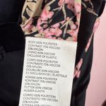 Free People Tie A Bow Mini Dress Black Pink Floral Velvet Trim. Size M Photo 8