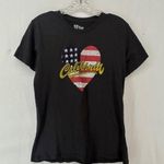 Cotton On T Bar x  California American Flag Heart T Shirt Woman’s Small Gray Photo 0