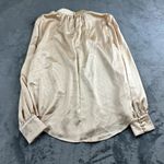 She & Sky Womens Blouse Size S Satin Long Sleeve Boutique Chic Peasant Boho NEW Photo 1