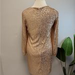 Preston & York  Gold Sequin Long Sleeve Dress - Size 12 Photo 2