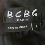 BCBG Paris beaded black tulle rosettes cocktail dress Photo 5