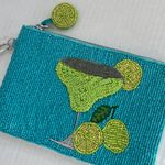 Chico's Chico’s Margarita Madness Turquoise Green Beaded Wristlet Purse Photo 8