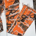 Rockstar Vibrant Orange and Black Jeans with Distressed Details Size XS Photo 9