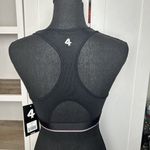 Four Laps Women’s Circuit Sports Bra Black Athletic Wear‎ Medium Photo 3
