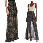 Show Me Your Mumu Like New 
Peacock Feather Maxi Skirt Size Small Photo 1