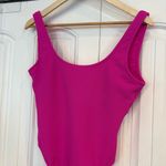 Love & Sports Pink Textured One‎ Piece Swimsuit Size Medium Photo 2