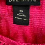 Lane Bryant  ruffle tank hot pink 20 plus casual business workwear layering Photo 3