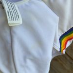 Abercrombie & Fitch White one piece cheeky rainbow Swimsuit medium Photo 4