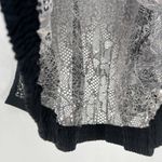 Black & White Avenue Sheer Bomber Jacket Womens 26/28 (3X) Black White Leopard Print Full Zip Photo 8