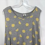 Cato  Plus Size‎ 18 20 Tank Top Gray Lemon Print Knit Rayon Scoop Neck Cami 1570 Photo 2