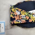 Roxy  Juniors Beach Classics Halter Bikini Top Size XL Navy Blue Floral New Photo 4