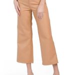 Bagatelle New Faux Leather High Rise Wide Leg Cropped Pants Camel Size XL Photo 0