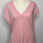 ZARA  bubblegum pink V-neck shirt sleeve shirt.  Size small. Photo 0