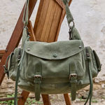 Free People NWT w/ Flaw Palermo Suede Shoulder Bag in French Green Photo 0