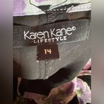 Karen Kane Y2K Purple Floral Rayon Full Skirt, Size 14 Photo 3