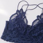 Free People Adella Blue Bralette Lace Photo 3