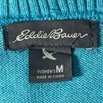 Eddie Bauer  Hoodie Teal Blue Full Zip Ribbed Hem Hood Size M Photo 9
