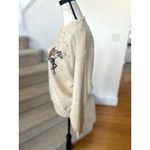 Vintage 90s Pioneer Wear Cream Metallic Gold Horse Applique Crewneck Sweater Size M Photo 4