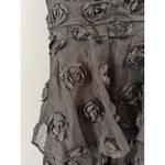 Lulus NWOT  Exceptional Entrance Black Sleeveless Tiered Rosette Midi Dress Small Photo 7