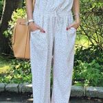 Loft Ann Taylor Tan Leopard Print Strapless Jumpsuit Photo 0