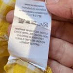 J.Crew  Pintuck Yellow Gingham Blouse Ruffle Neck Long Sleeve Sz 2P💛 Photo 9