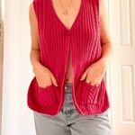 Van Heusen Vintage  Pink Cable Knit Vest Photo 3